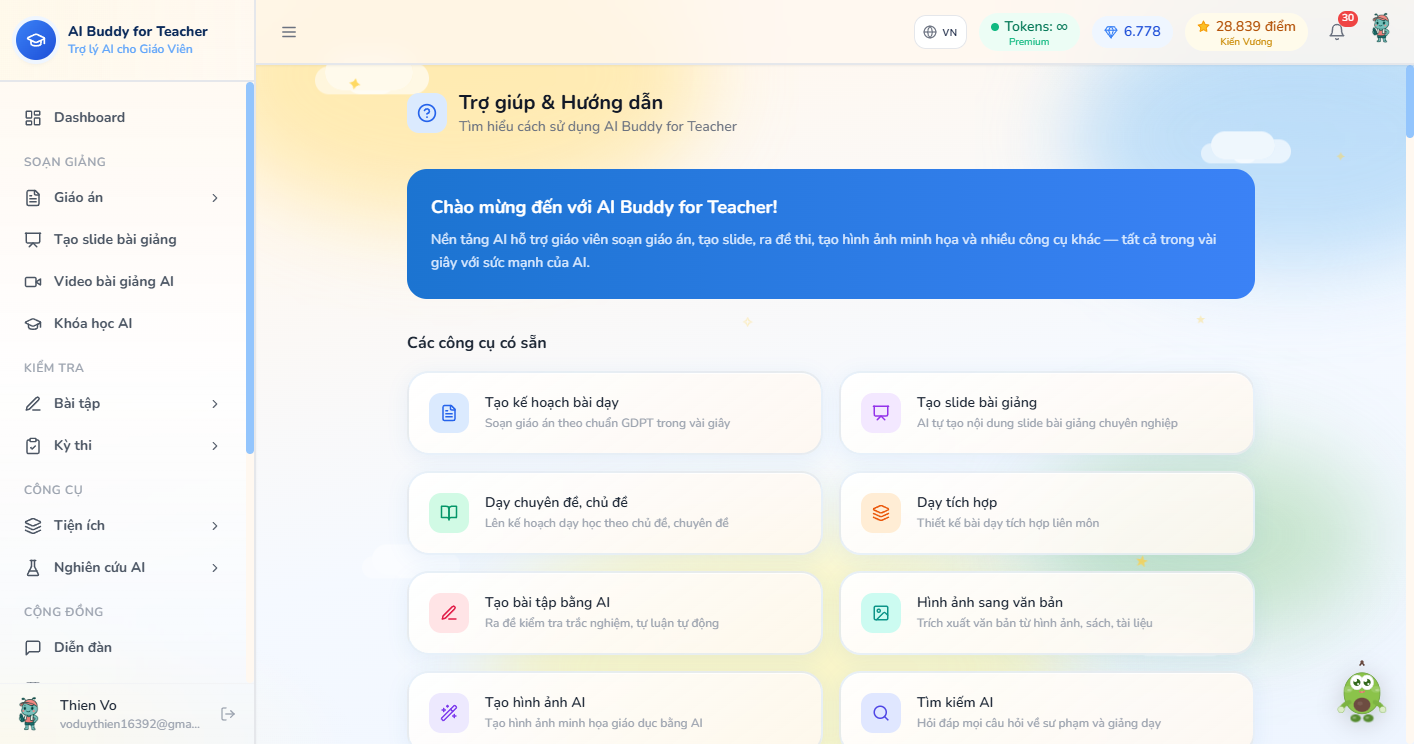 Trợ giúp Teacher Portal trên desktop